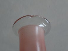 画像5: フランスアンティーク ガラス製ボトル ピンク色とお花のエナメル  (5)