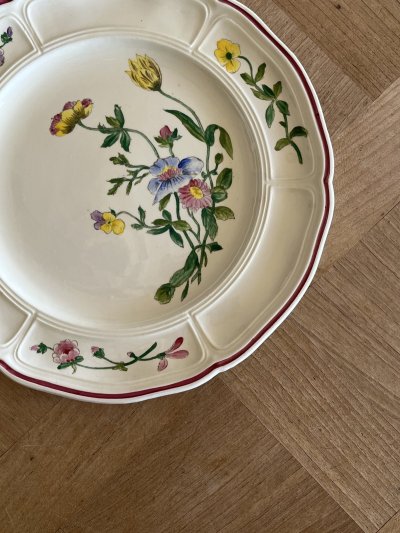 画像1: HBCM VP ヴーヴペランシリーズ 花リム 花柄 メインプレート 26cm ＃2 [202506−80]