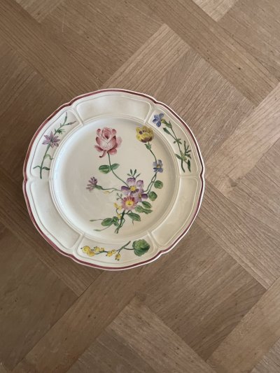 画像2: HBCM VP ヴーヴペランシリーズ 花リム 花柄 低いコンポティエ 22.3cm ＃2 [202506−85]