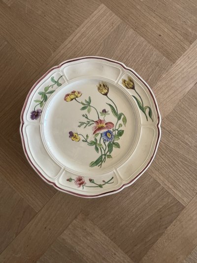 画像2: HBCM VP ヴーヴペランシリーズ 花リム 花柄 低いコンポティエ 22.5cm ＃1 [202506−84]