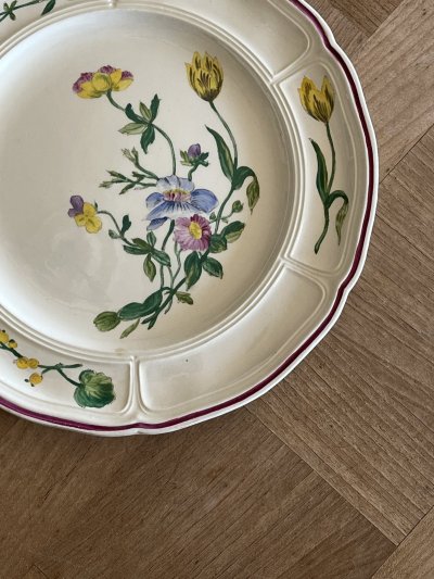 画像1: HBCM VP ヴーヴペランシリーズ 花リム 花柄 メインプレート 25.7cm ＃1 [202506−79]