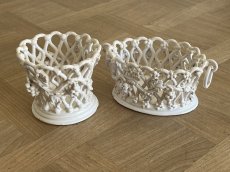画像23: マリコルヌ窯 エミールテシエ 葡萄レリーフ パニエ風 コルベイユ オーバル [202507-62] (23)