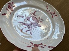 画像6: フランス東部 サンクレモン 白釉に赤い薔薇の絵付けプレート ＃1 [202508-23] (6)