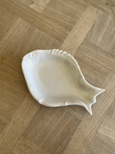 画像2: 南仏陶器 ピション ユゼス 魚形 薄いトープ プレート ＃2 [202508-33]