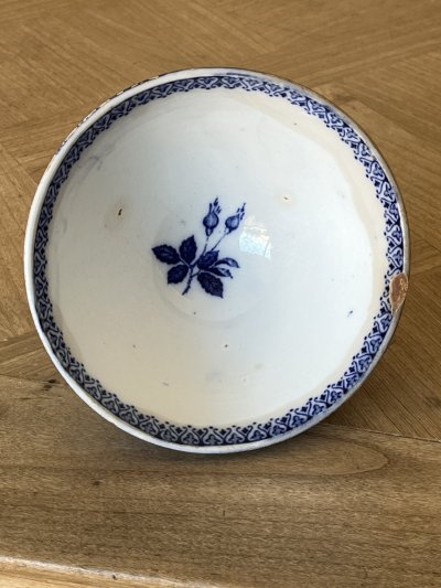 画像1: カフェオレボウル クレイユエモントロー フローラ ブルー 口径13.7cm [202508-68]