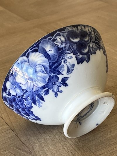 画像2: カフェオレボウル クレイユエモントロー フローラ ブルー 口径13.7cm [202508-68]