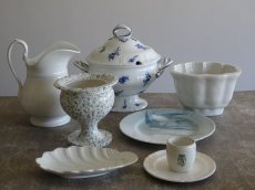 画像23: イギリスアンティーク 白い陶器製 ゼリーモールド (23)