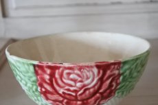 画像9: カフェオレボウル バルボティーヌ 赤いバラ 口径15.6cm〖202304-74〗 (9)