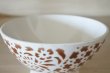 画像13: カフェオレボウル 茶色 お花柄 口径13.5cm〖202304-77〗 (13)