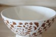 画像14: カフェオレボウル 茶色 お花柄 口径13.5cm〖202304-77〗 (14)
