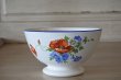 画像1: カフェオレボウル 赤いポピーと青いヤグルマギク サラン窯 口径12.9cm #1〖202304-78〗 (1)
