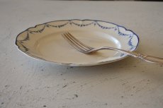 画像18: ☆ギャルリーイデコ☆ 18世紀 BOCH LUXEMBOURG 手描き ブルーガーランド 平皿＃2〖202304-02〗 (18)