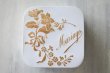 画像1: ドラジェボックス 白地 ゴールド のお花と Mariage 【2020DEC-009】     (1)