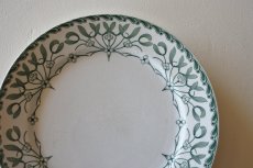 画像2: ヤドリギ メインプレート E.BOURGEOIS BOCH グリーン柄 直径24cm #1〖202312-60〗 (2)