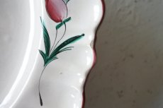 画像10: ☆ギャルリーイデコ☆ 18世紀 ムスティエ お花の絵付けプレート 直径25.4cm〖202302-01〗 (10)