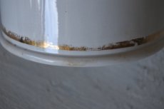 画像10: クレイユエモントロー テリーヌ用 白いポット 金彩ライン〖202209-063〗 (10)