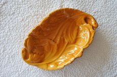 画像1: 南仏陶器 はちみつ色  葉っぱのラヴィエ 黄釉 #1〖202109-50〗 (1)