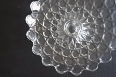 画像5: 花リム 六角カット プレスガラス コンポティエ 直径20.7cm〖202209-046〗 (5)