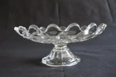 画像11: 花リム 六角カット プレスガラス コンポティエ 直径20.7cm〖202209-046〗 (11)