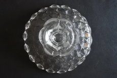 画像12: 花リム 六角カット プレスガラス コンポティエ 直径20.7cm〖202209-046〗 (12)