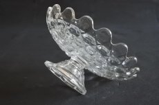 画像13: 花リム 六角カット プレスガラス コンポティエ 直径20.7cm〖202209-046〗 (13)