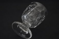 画像22: 厚手の プレスガラス ゴブレット グラス 高さ12.4cm #1 〖202307-3〗 (22)