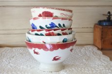 画像25: カフェオレボウル  バドンヴィレー 赤いツバメ柄 燕 つばめ  口径16.5cm〖202110-18〗 (25)