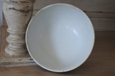 画像4: カフェオレボウル ジアン ボーダー柄 大型 口径17cm〖202211-58〗 (4)