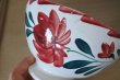 画像11: カフェオレボウル ムーランデルー 赤と青のお花絵付け 口径14.2cm〖202211-56〗 (11)
