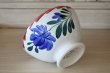 画像17: カフェオレボウル ムーランデルー 赤と青のお花絵付け 口径14.2cm〖202211-56〗 (17)