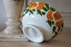 画像18: カフェオレボウル ロンウィ オレンジのお花 口径14.2cm〖202211-52〗 (18)