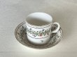 画像1: 18世紀 ボルドー窯 ポーセリン ヤグルマギクガーランド柄 デミタスカップ＆ソーサー ＃1〖202501−037〗 (1)