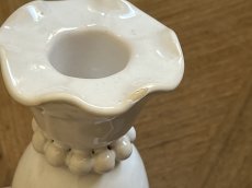 画像7: マリコルヌ窯 エミールテシエ 白いキャンドルスタンド [202506−86] (7)