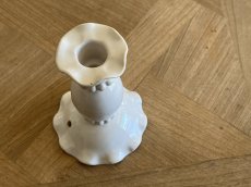 画像12: マリコルヌ窯 エミールテシエ 白いキャンドルスタンド [202506−86] (12)