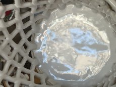 画像7: マリコルヌ窯 エミールテシエ 白釉 色付きパニエ コルベイユ 高さ14.3cm [202506−87] (7)