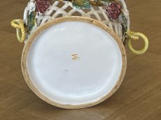 画像18: マリコルヌ窯 エミールテシエ 白釉 色付きパニエ コルベイユ 高さ14.3cm [202506−87] (18)