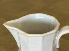 画像10: 19世紀初期 白いファイアンス 白釉 ピシェ 高さ19.3cm [202506−89] (10)