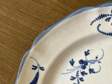 画像9: 18−19世紀 フランス 白釉 ブループランディーユ 絵付け プレート [202506−96] (9)
