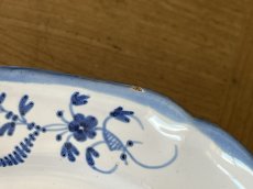 画像10: 18−19世紀 フランス 白釉 ブループランディーユ 絵付け プレート [202506−96] (10)