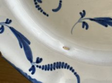 画像11: 18−19世紀 フランス 白釉 ブループランディーユ 絵付け プレート [202506−96] (11)