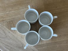 画像5: ドイツヴィンテージ 白いポーセリン デミタスカップ5個セット［202506-06］ (5)