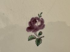 画像11: イタリアアンティーク ナポリ窯 薔薇の絵付けプレート [202506−16] (11)