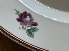 画像12: イタリアアンティーク ナポリ窯 薔薇の絵付けプレート [202506−16] (12)