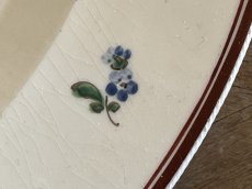 画像13: イタリアアンティーク ナポリ窯 薔薇の絵付けプレート [202506−16] (13)