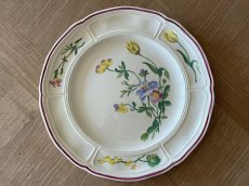 画像1: HBCM VP ヴーヴペランシリーズ 花リム 花柄 メインプレート 25.7cm ＃1 [202506−79] (1)