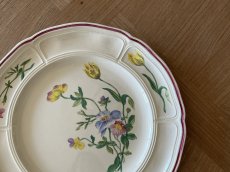 画像2: HBCM VP ヴーヴペランシリーズ 花リム 花柄 メインプレート 25.7cm ＃1 [202506−79] (2)