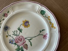 画像2: HBCM VP ヴーヴペランシリーズ 花リム 花柄 メインプレート 25.5cm ＃3 [202506−81] (2)