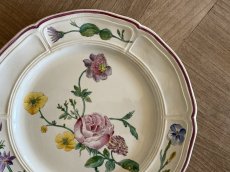 画像2: HBCM VP ヴーヴペランシリーズ 花リム 花柄 デザートプレート 22.7cm ＃1 [202506−82] (2)