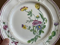 画像4: HBCM VP ヴーヴペランシリーズ 花リム 花柄 デザートプレート 22.5cm ＃2 [202506−83] (4)
