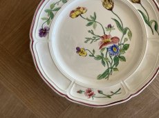 画像3: HBCM VP ヴーヴペランシリーズ 花リム 花柄 低いコンポティエ 22.5cm ＃1 [202506−84] (3)